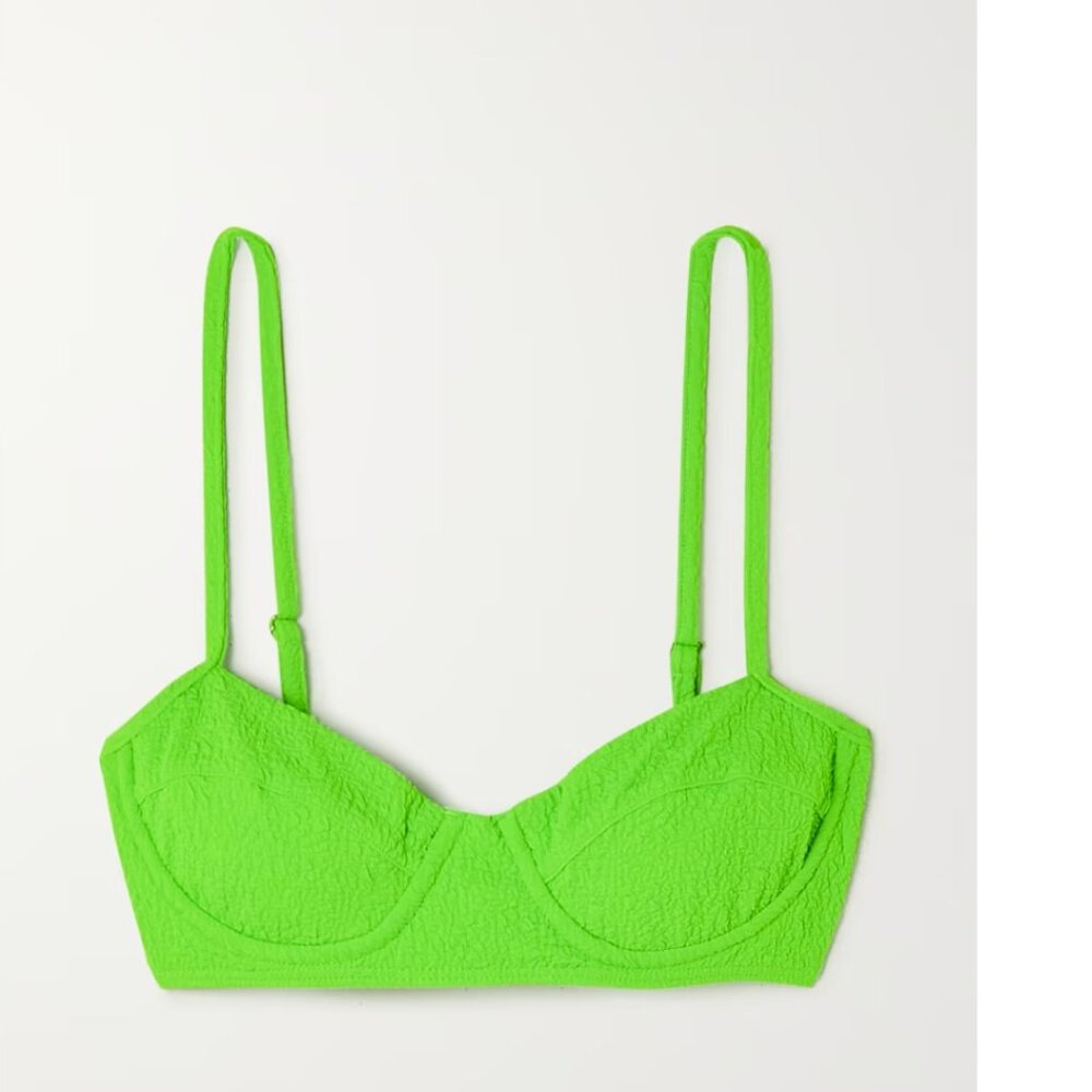 Mara Hoffman Lua recycled popcorn underwired bikini top XL